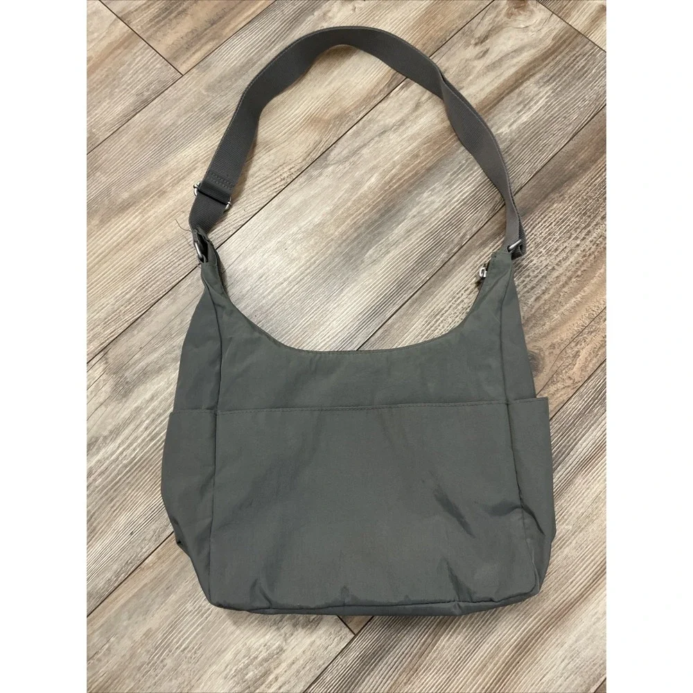 Baggallini Shoulder Bag Travel Tote Purse Handbag‎ Medium Nylon Grey Crossbody